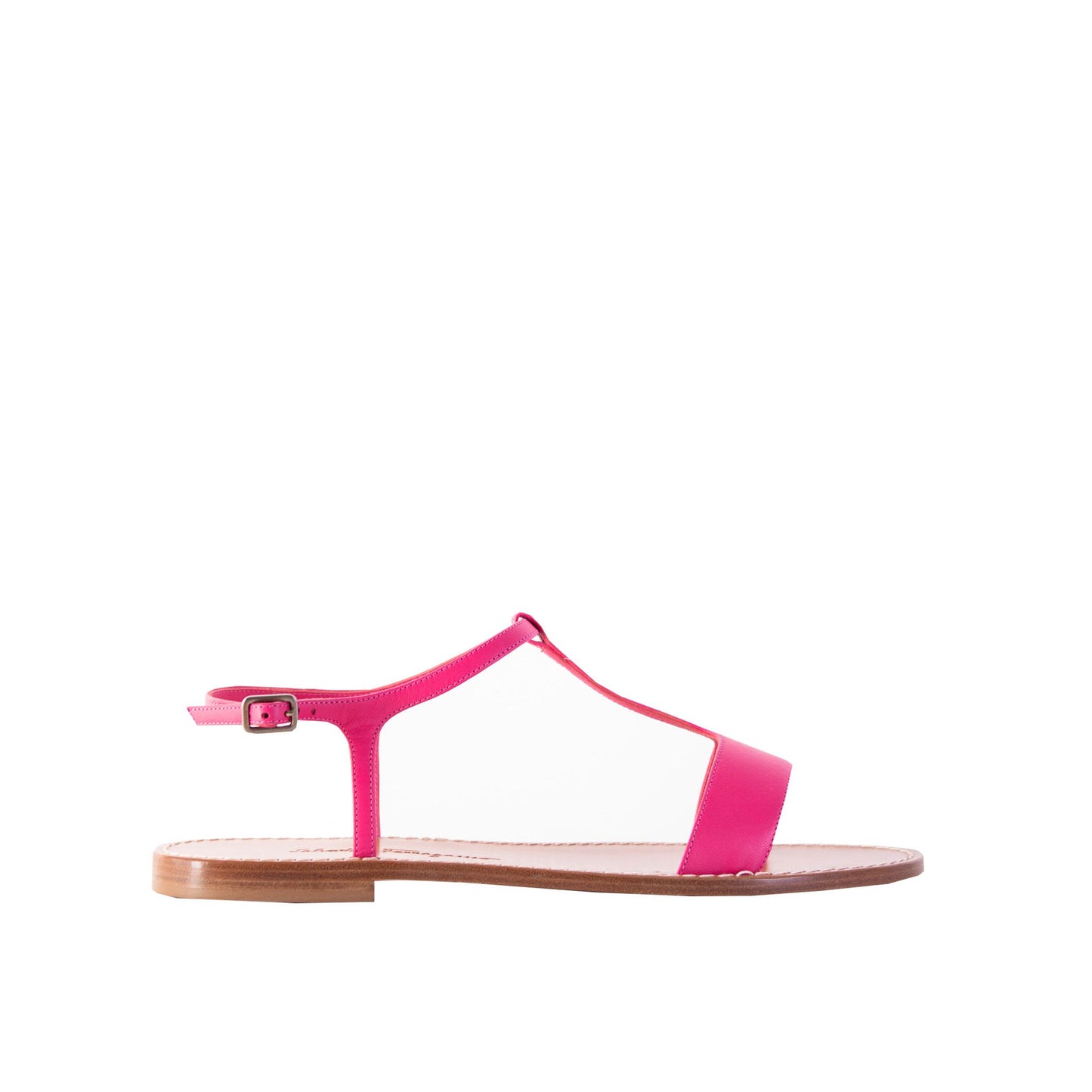 Salvatore Ferragamo Chic Fuchsia Leather Sandals