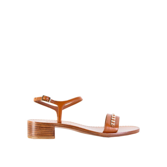 Salvatore Ferragamo Elegant Tremiti Leather Sandals in Brown