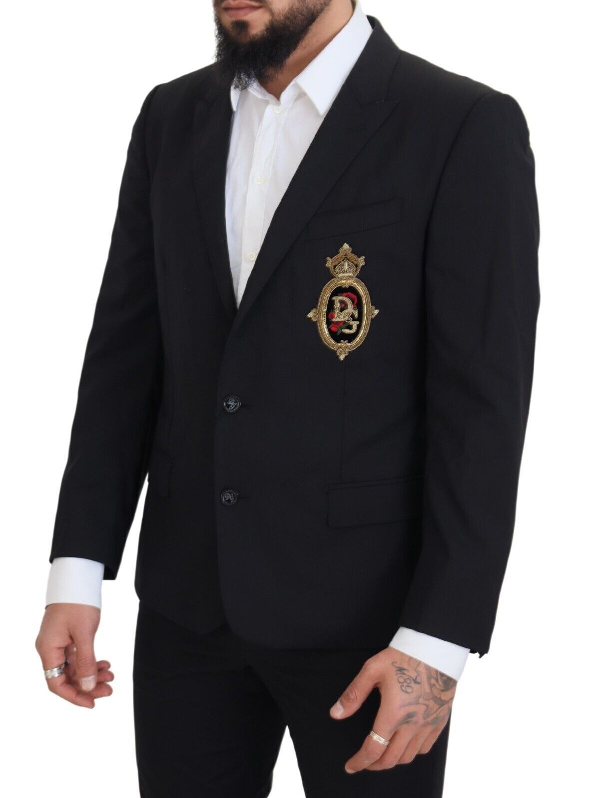 Dolce & Gabbana Elegant Slim Fit Black Wool Blazer