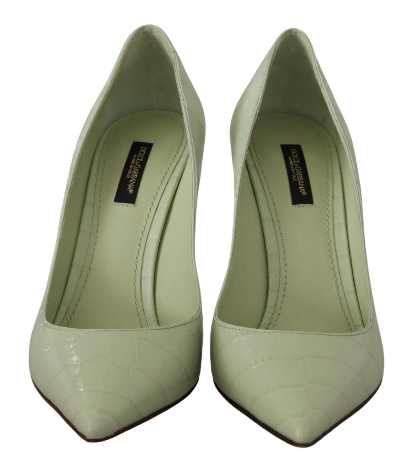 Dolce & Gabbana Emerald Green Leather Heels