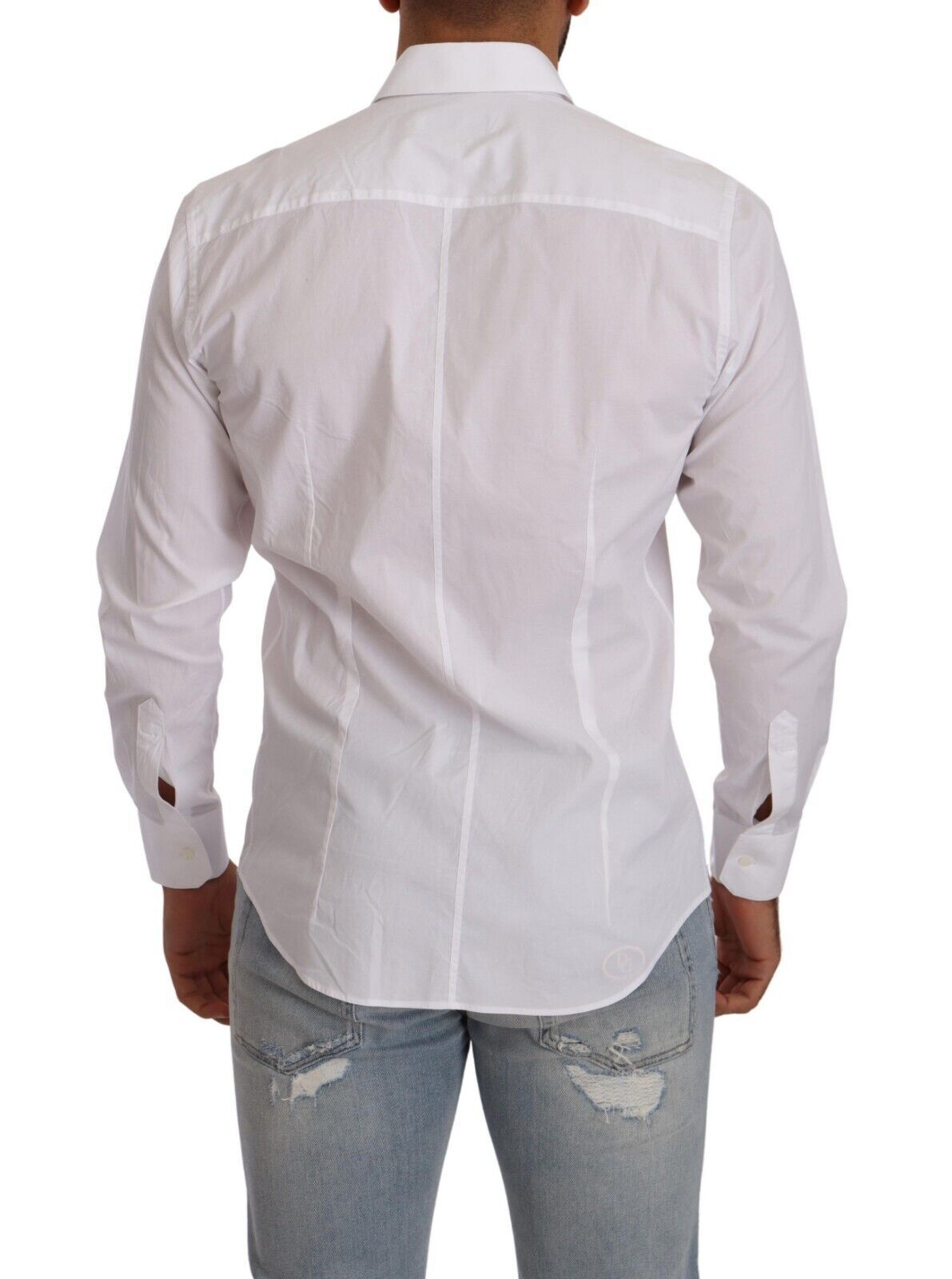 Dolce & Gabbana Elegant White Martini Dress Shirt