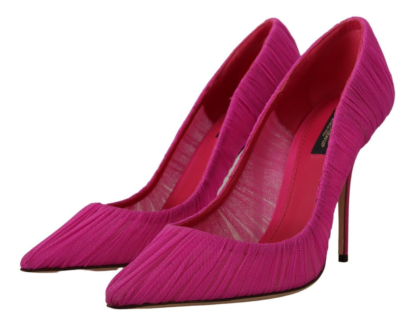 Dolce & Gabbana Elegant Pink Tulle Mesh Heels Pumps