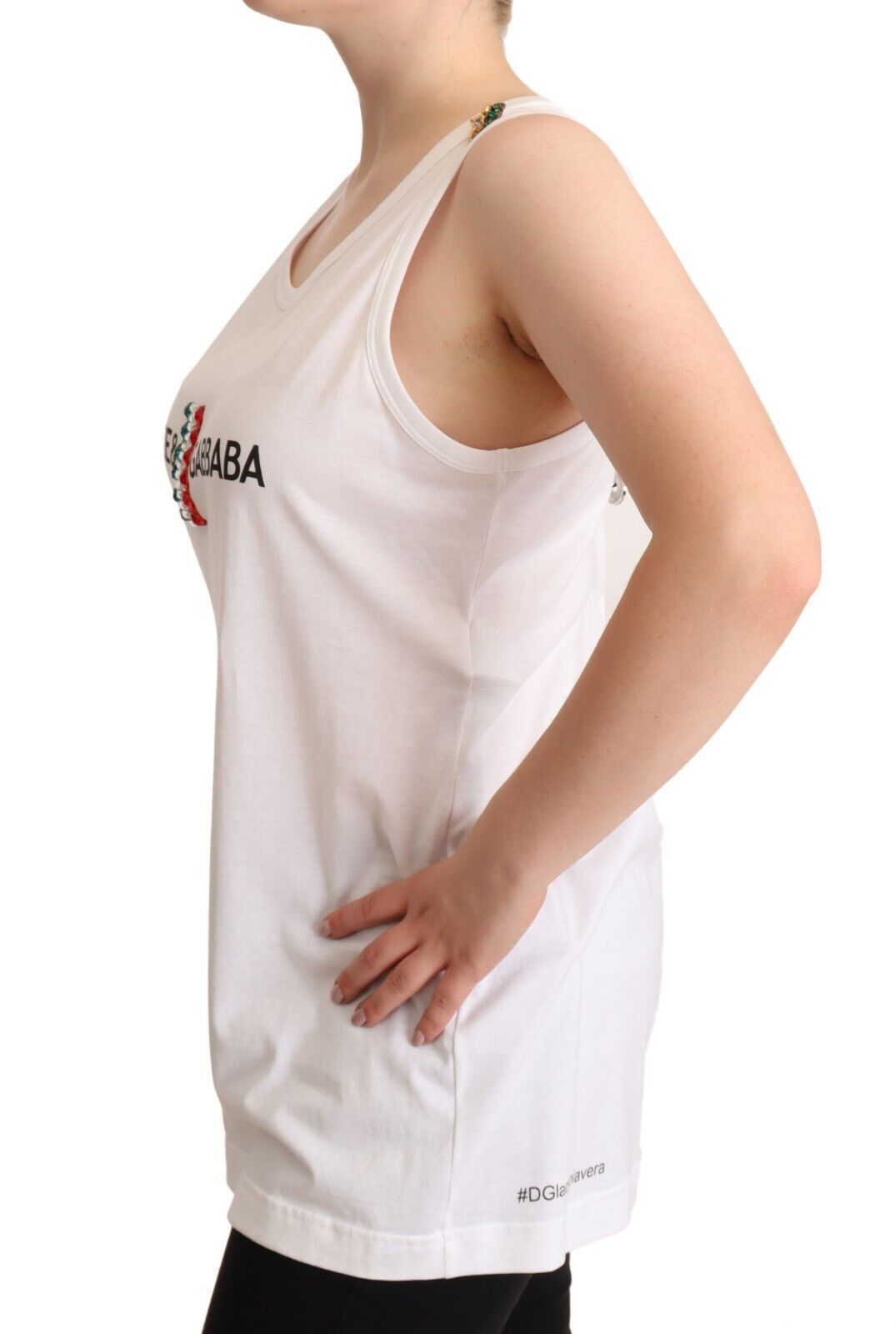 Dolce & Gabbana Elegant White Cotton Tank Top