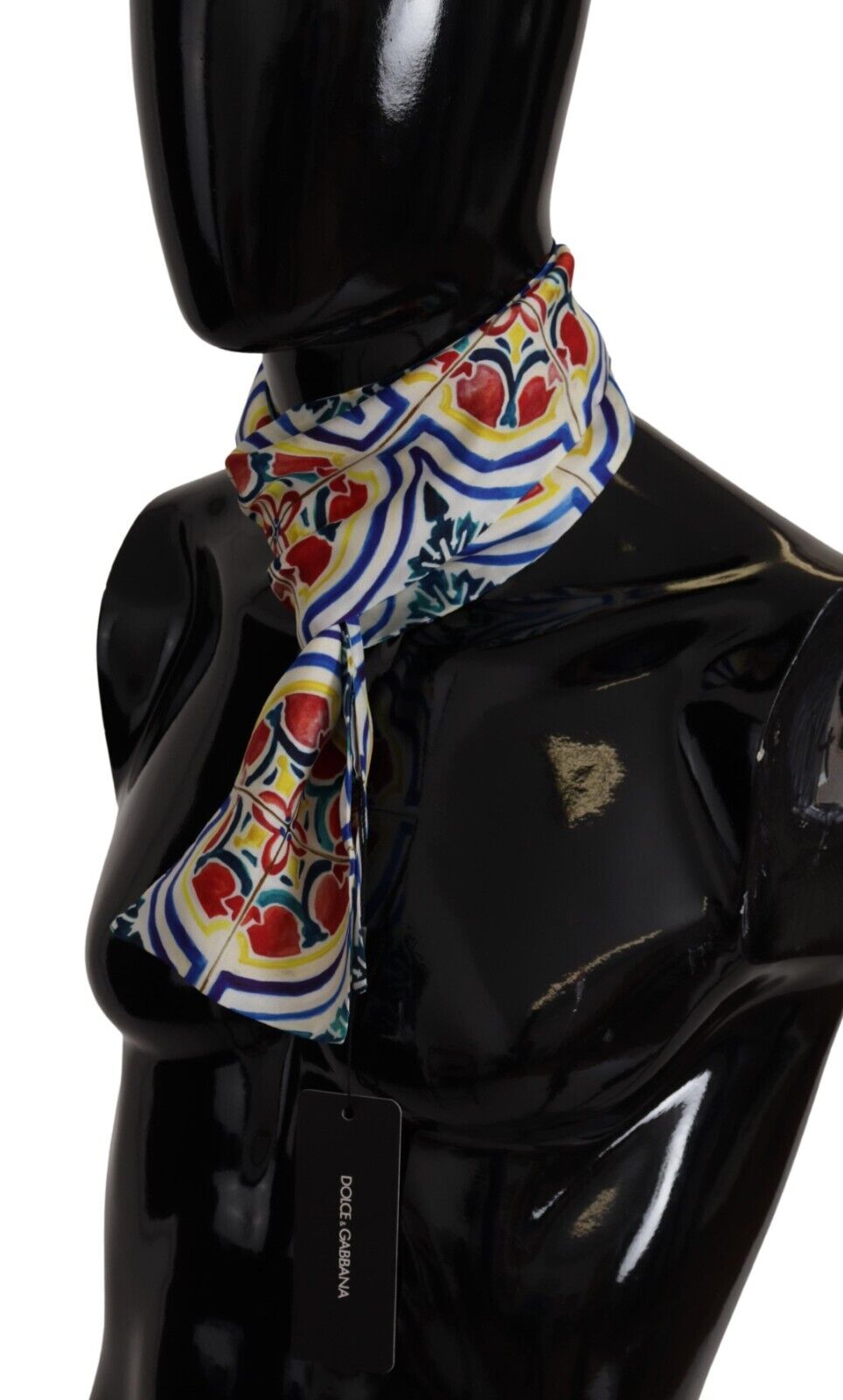 Dolce & Gabbana Multicolor Majolica Men Neck Wrap Shawl Scarf