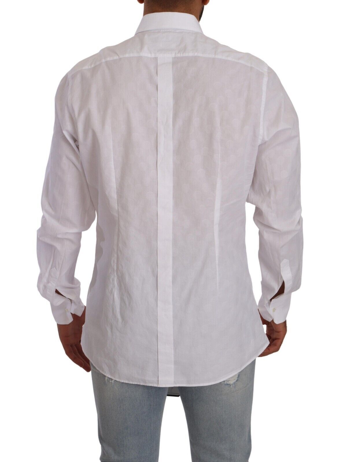 Dolce & Gabbana Elegant White Slim Fit Tuxedo Shirt