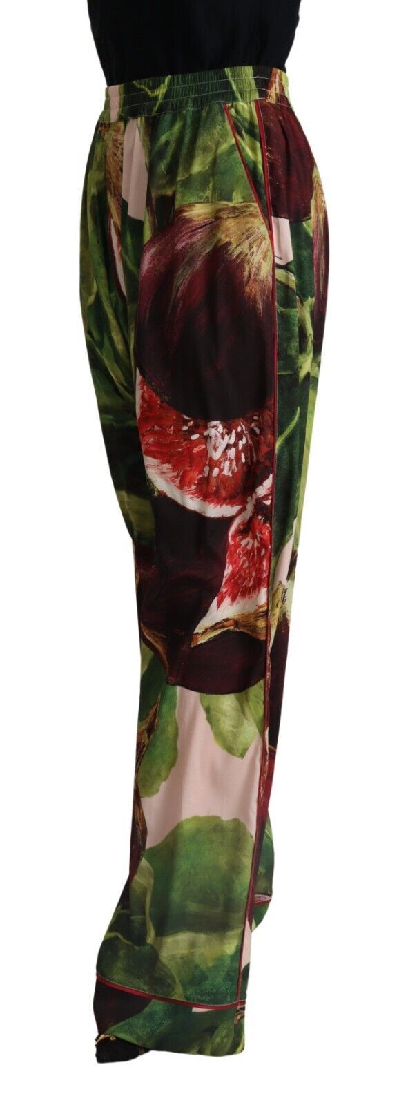 Dolce & Gabbana Multicolor Figue Mid Waist Wide Leg Pants