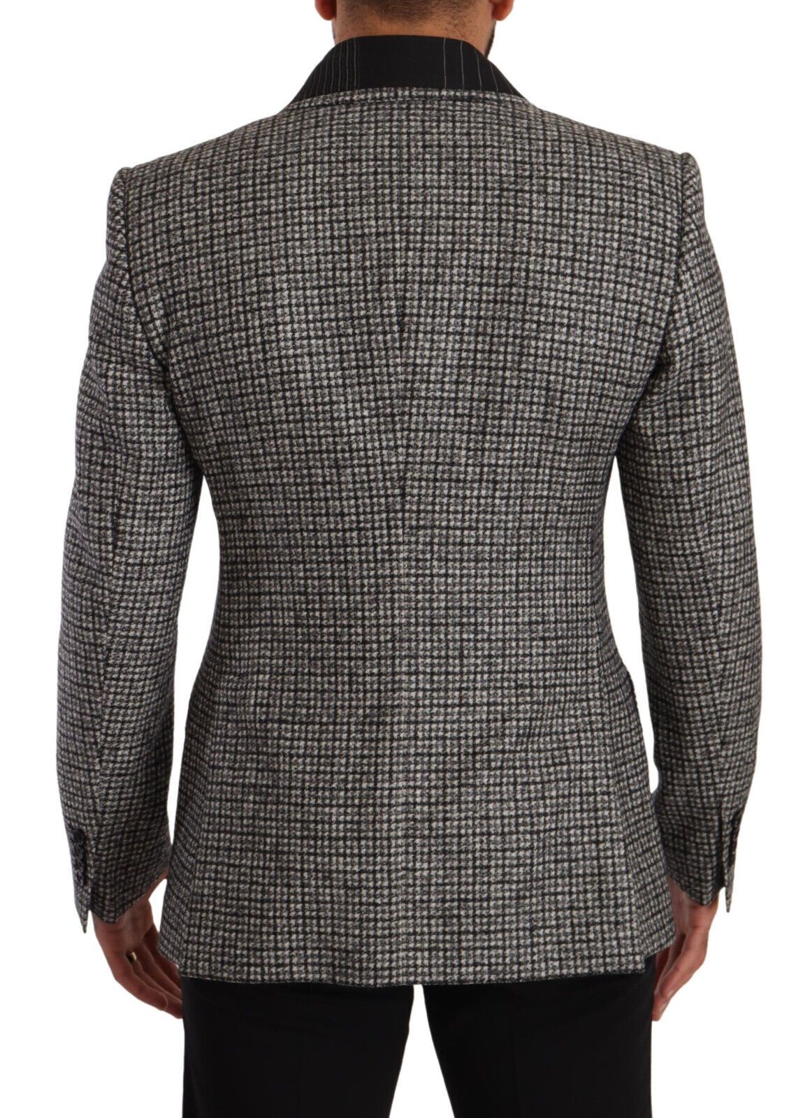 Dolce & Gabbana Gray Wool Double Breasted Jacket Coat Blazer