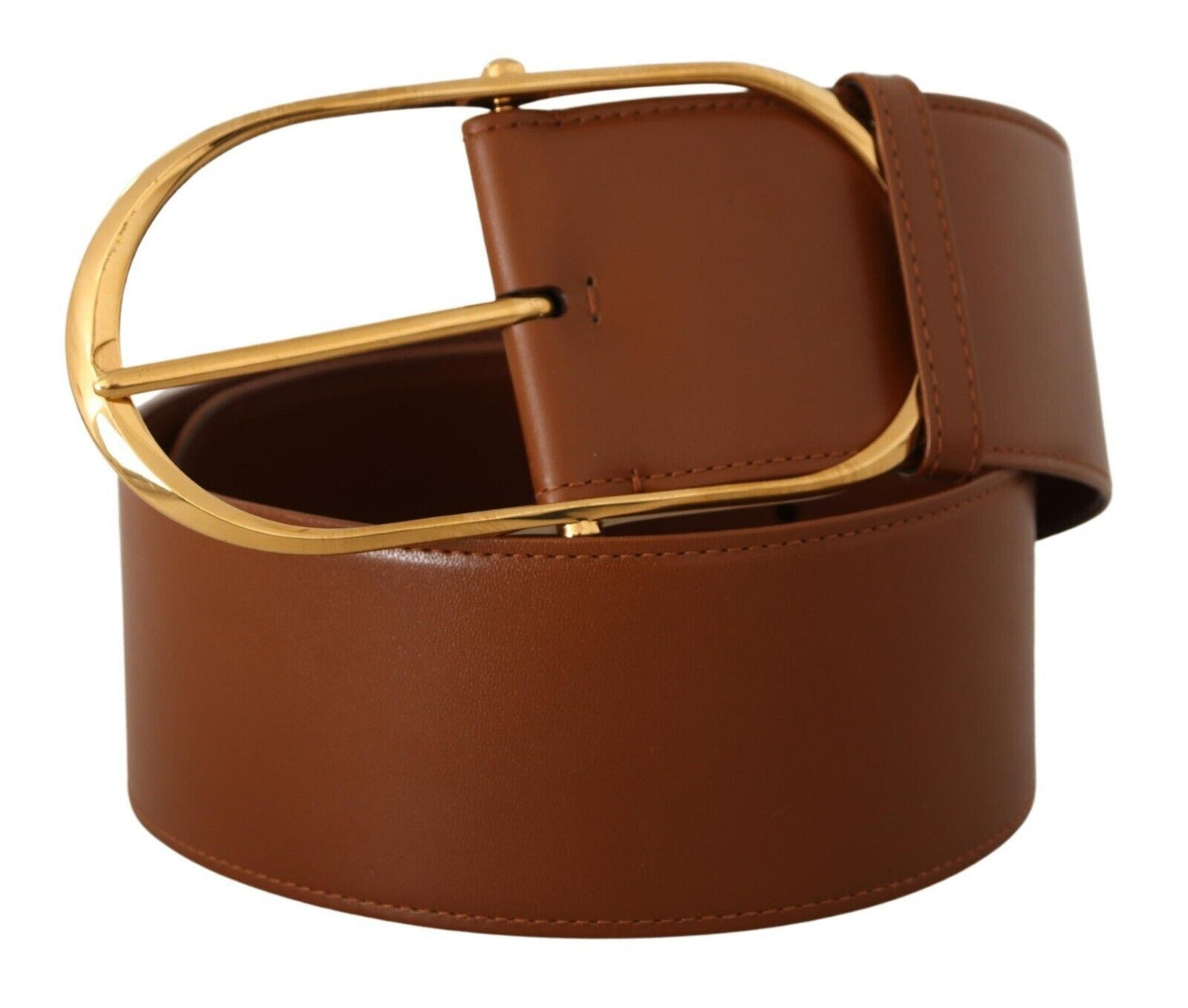 Dolce & Gabbana Elegant Gold Buckle Leather Belt