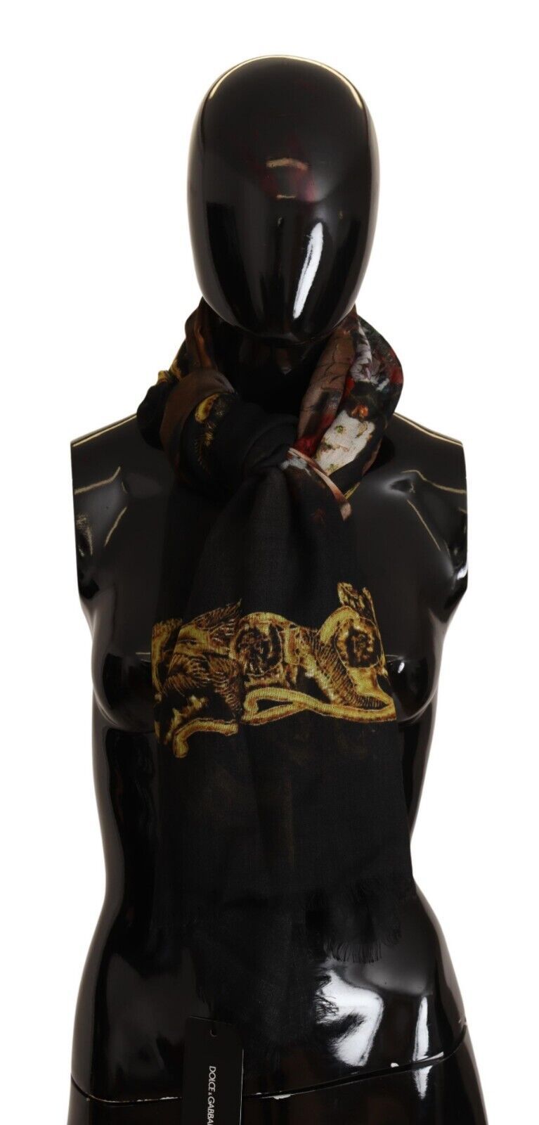 Dolce & Gabbana Elegant Floral Cashmere Silk Scarf