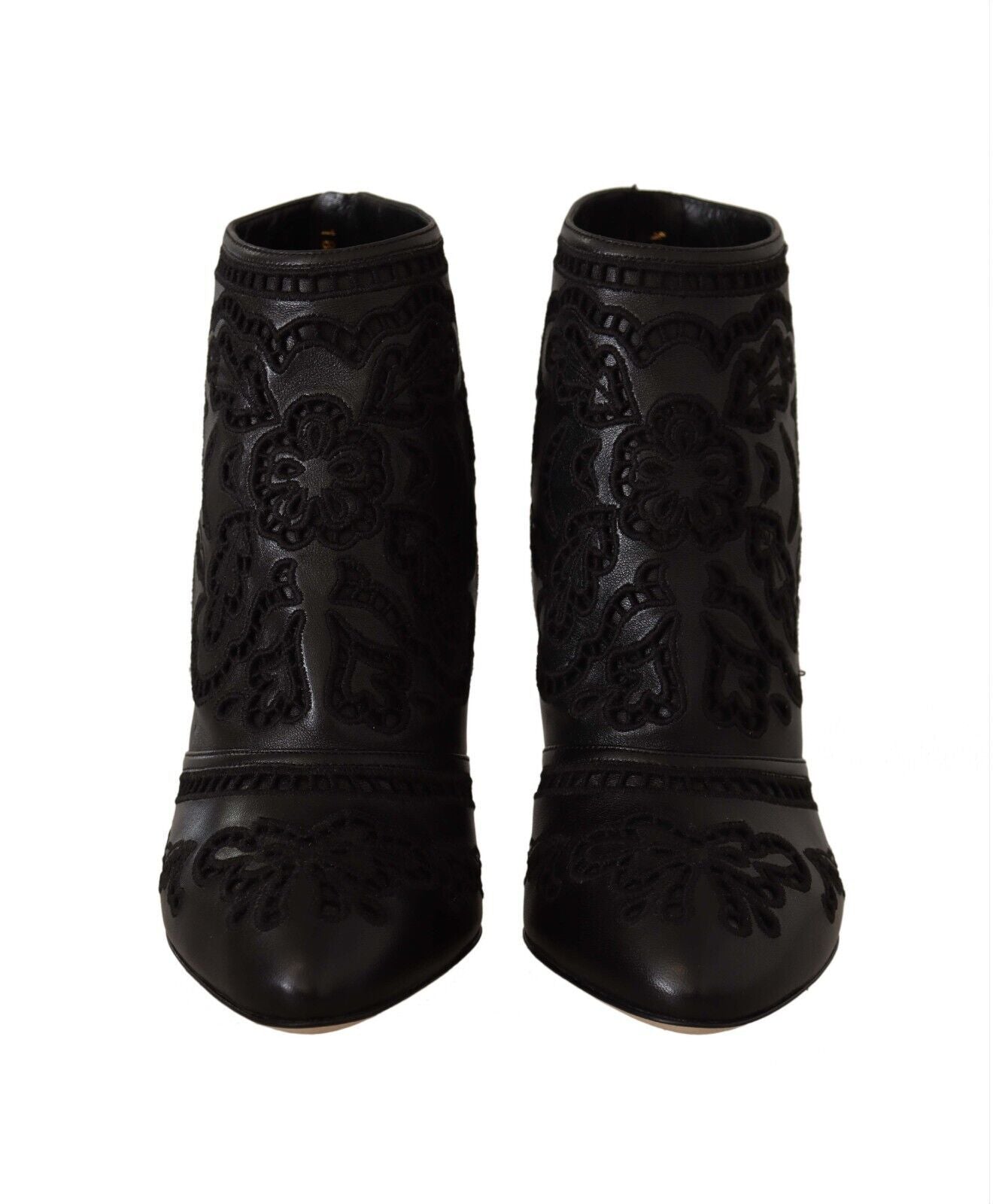 Dolce & Gabbana Elegant Black Leather Ankle Boots