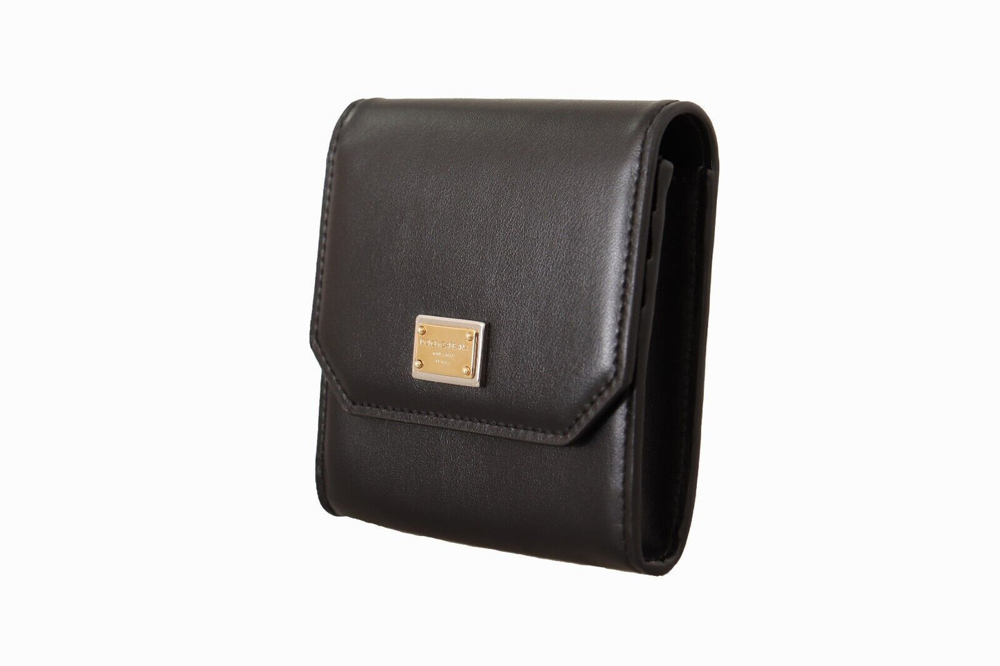 Dolce & Gabbana Elegant Black Leather Bifold Wallet