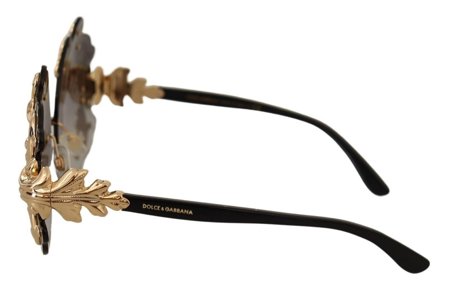 Dolce & Gabbana Elegant Gold Baroque Sunglasses