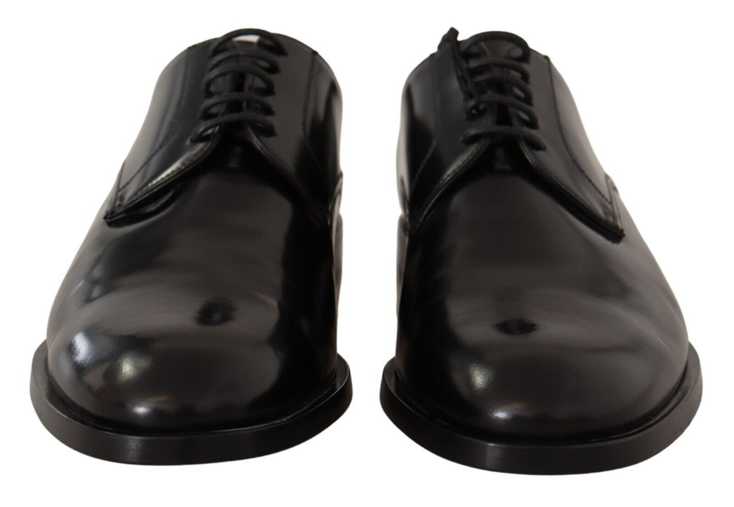 Dolce & Gabbana Elegant Black Leather Derby Formal Shoes