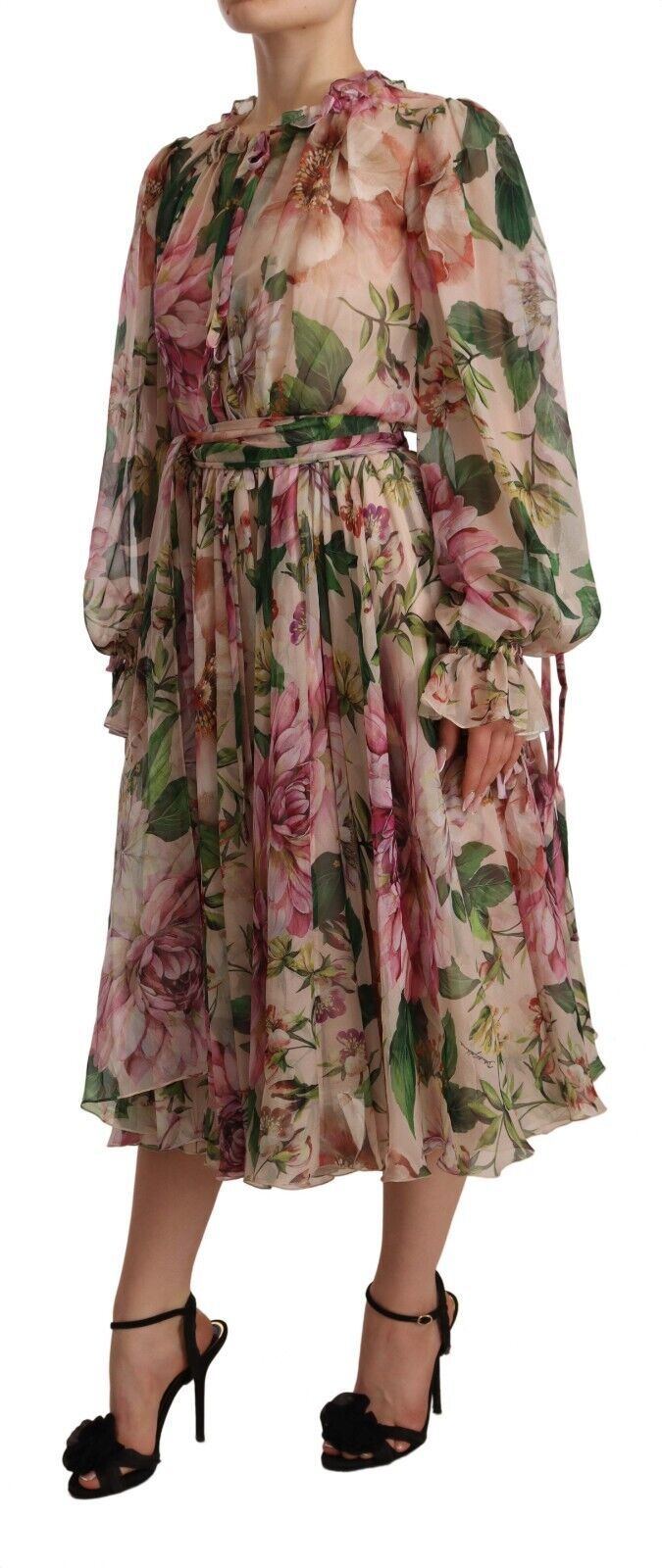 Dolce & Gabbana Elegant Silk Floral Maxi Dress