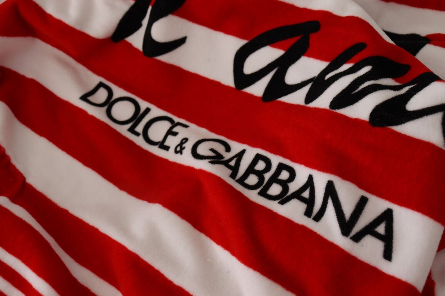 Dolce & Gabbana Chic Striped Cotton Beach Towel