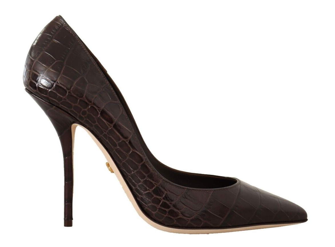 Dolce & Gabbana Elegant Crocodile Leather High Stiletto Pumps