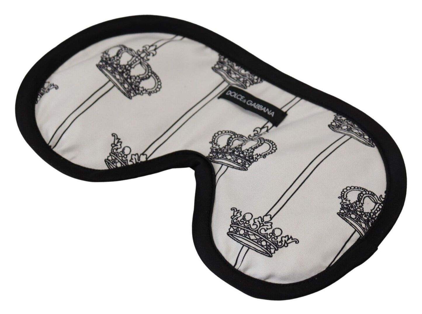 Dolce & Gabbana Elegant Silk-Blend Crown Eye Mask