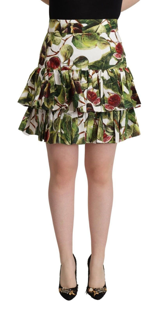 Dolce & Gabbana Multicolor A-Line Cotton Mini Skirt