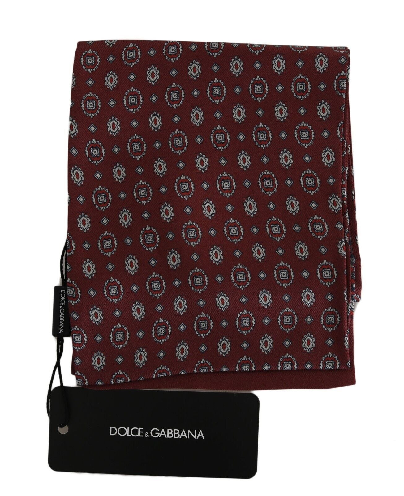 Dolce & Gabbana Elegant Maroon Silk Scarf for Men