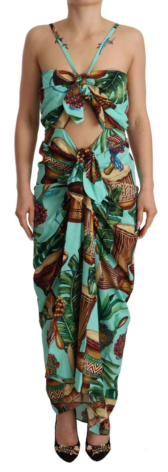 Dolce & Gabbana Exquisite Jungle Print Maxi Dress