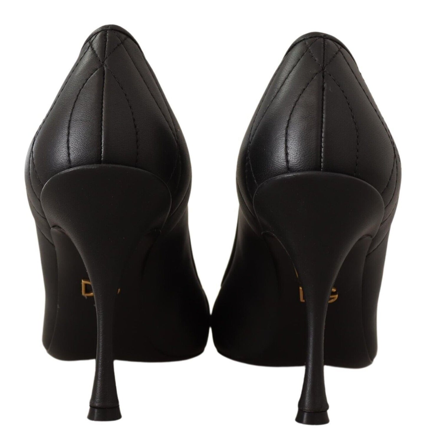 Dolce & Gabbana Elegant Leather Pumps with Brass Buckle