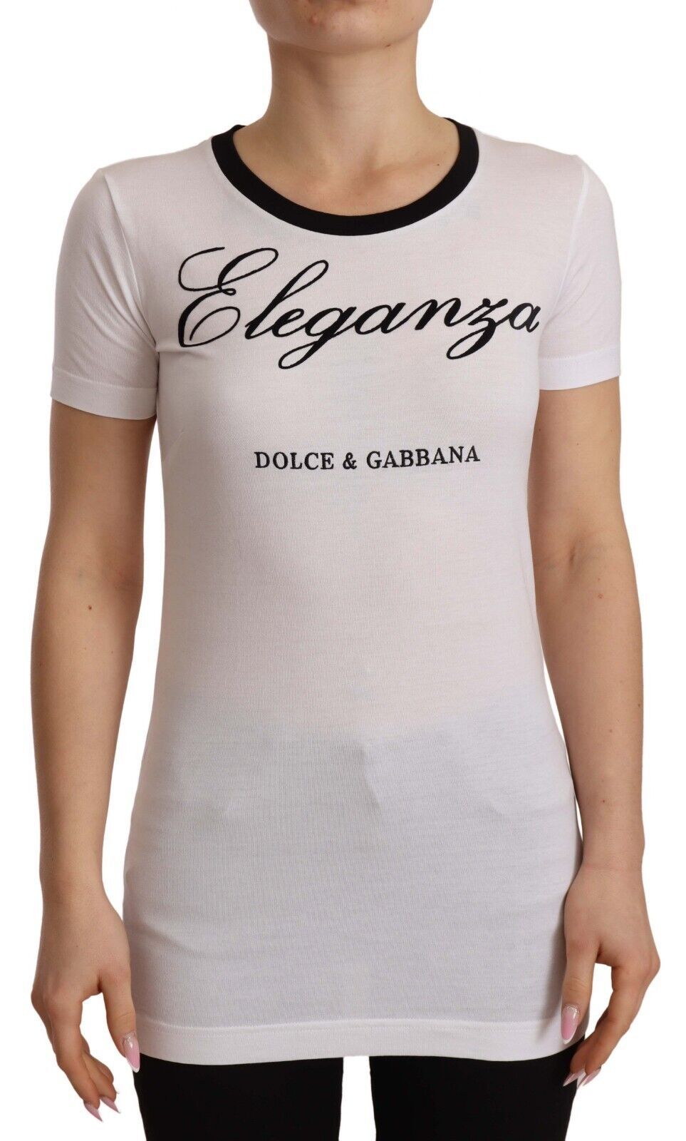 Dolce & Gabbana Chic White Round Neck Cotton Tee