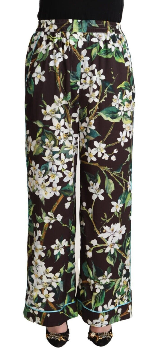 Dolce & Gabbana Elegant Wide Leg Floral Pants