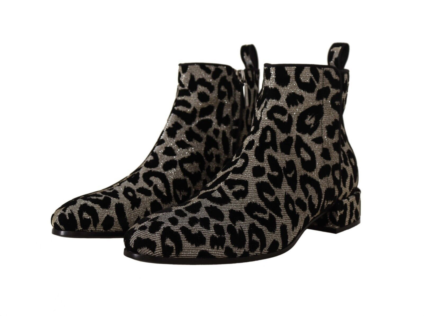 Dolce & Gabbana Elegant Leopard Print Short Boots