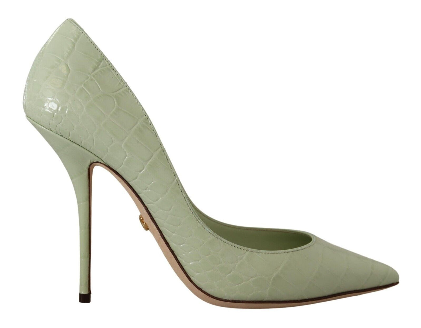 Dolce & Gabbana Emerald Green Leather Heels