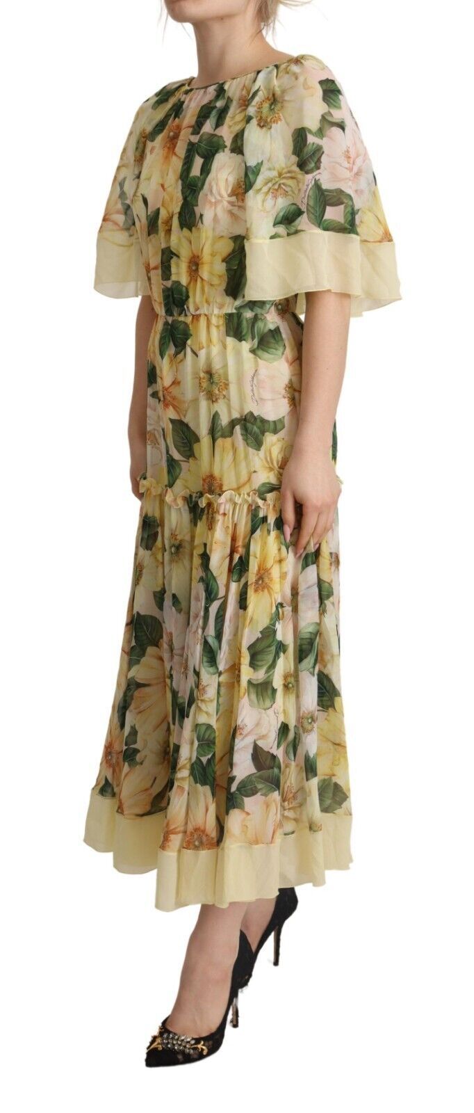 Dolce & Gabbana Elegant Floral Silk Maxi Dress