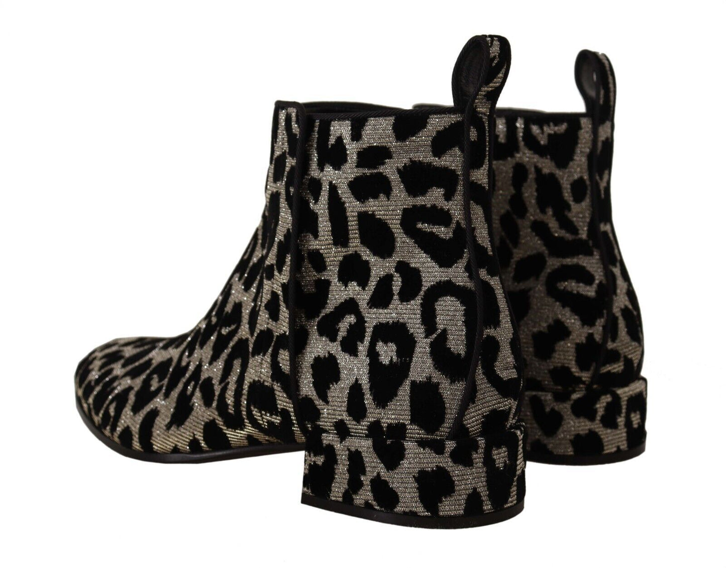 Dolce & Gabbana Elegant Leopard Print Short Boots