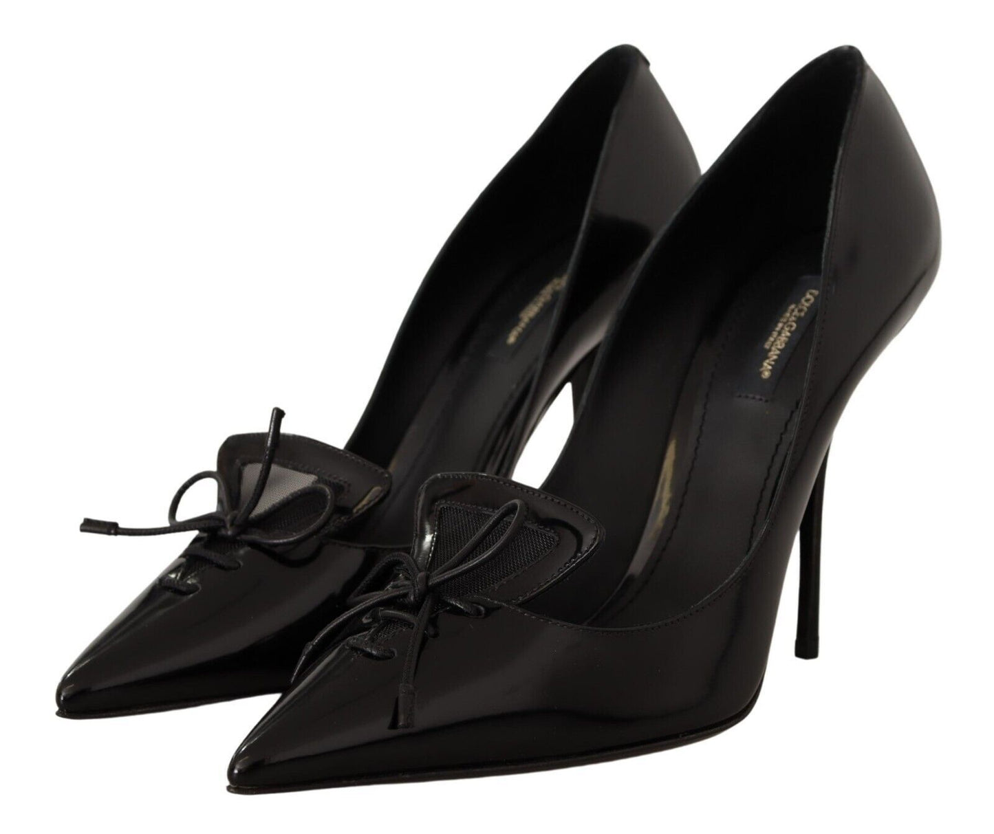 Dolce & Gabbana Elegant Black Leather High Heels Pumps