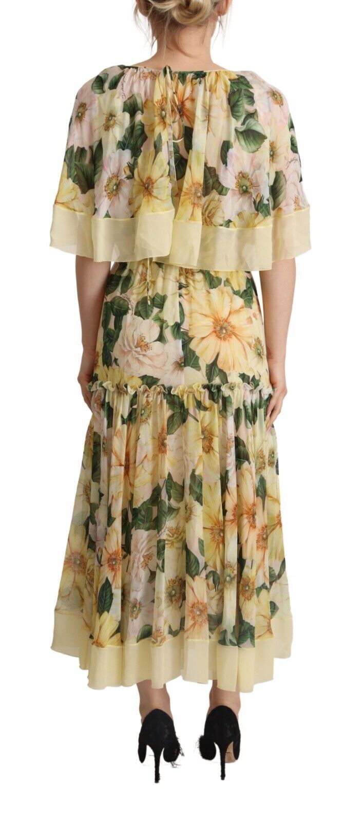 Dolce & Gabbana Elegant Floral Silk Maxi Dress