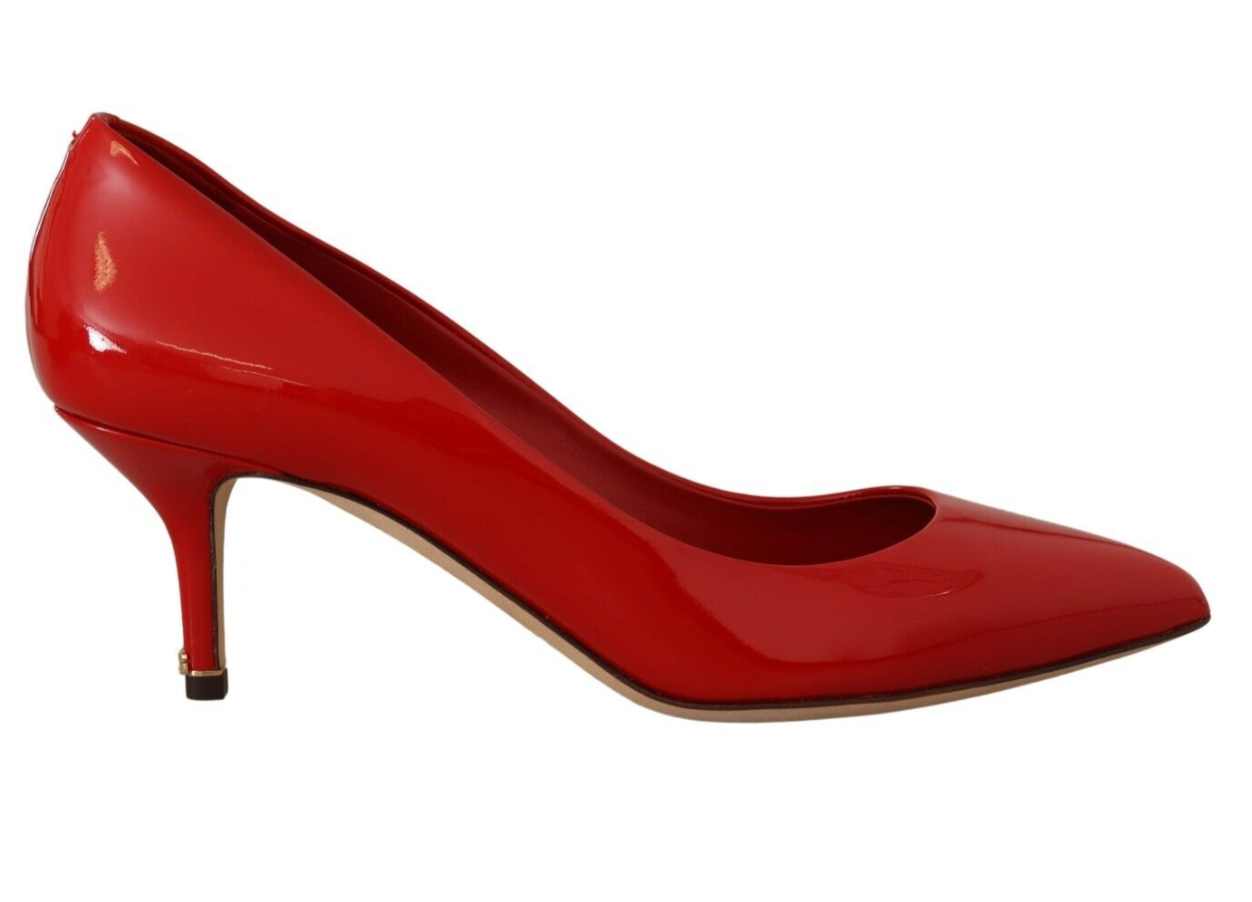 Dolce & Gabbana Red Patent Leather Heels - Timeless Elegance