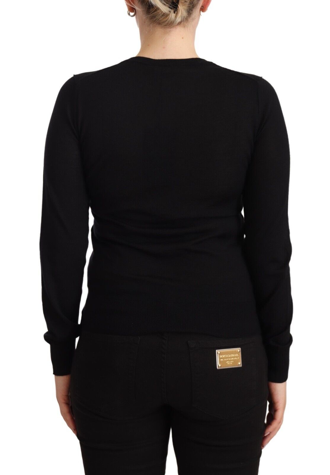 Dolce & Gabbana Elegant Floral Embroidery Cashmere Sweater