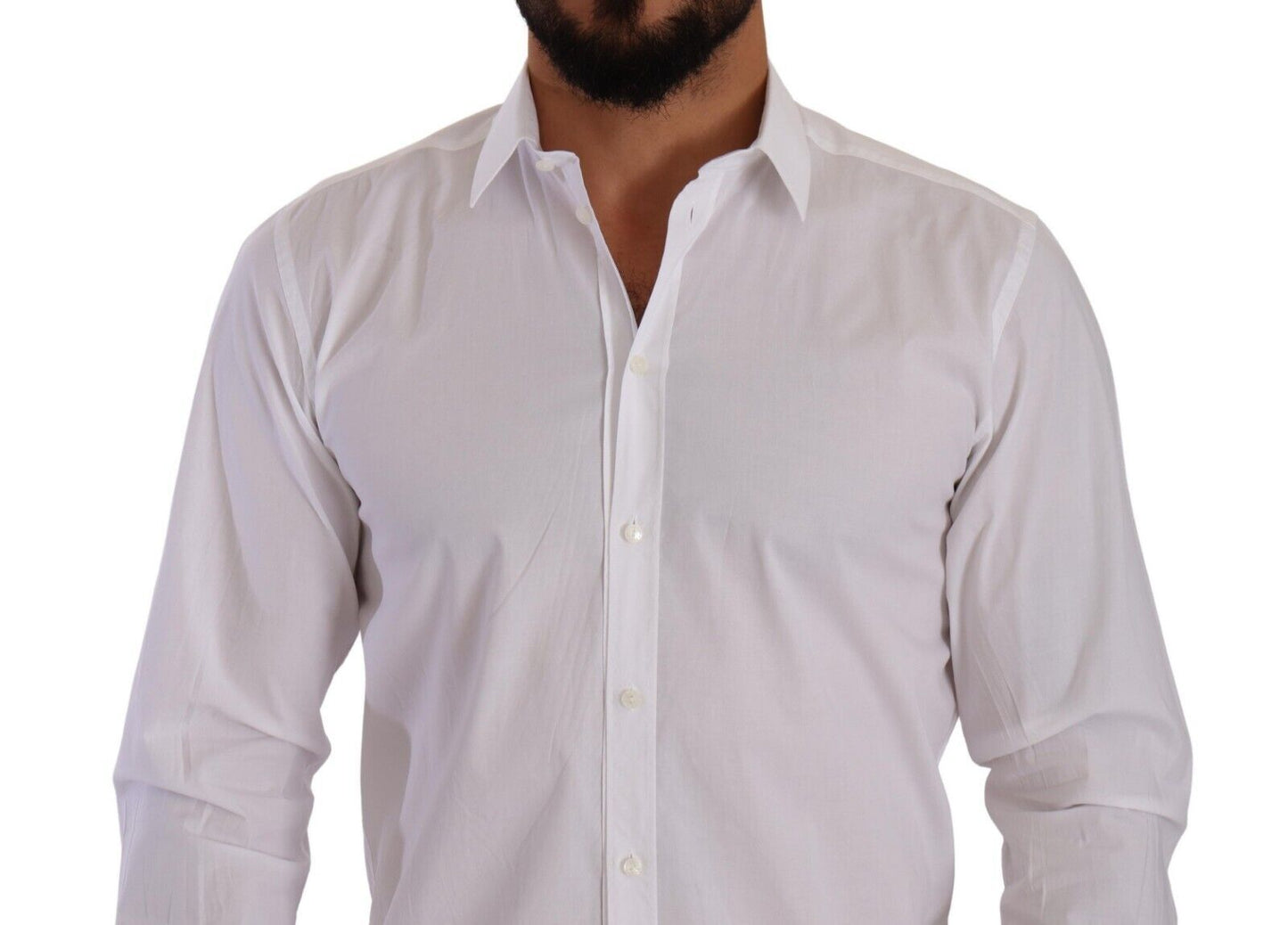 Dolce & Gabbana Elegant White Martini Dress Shirt