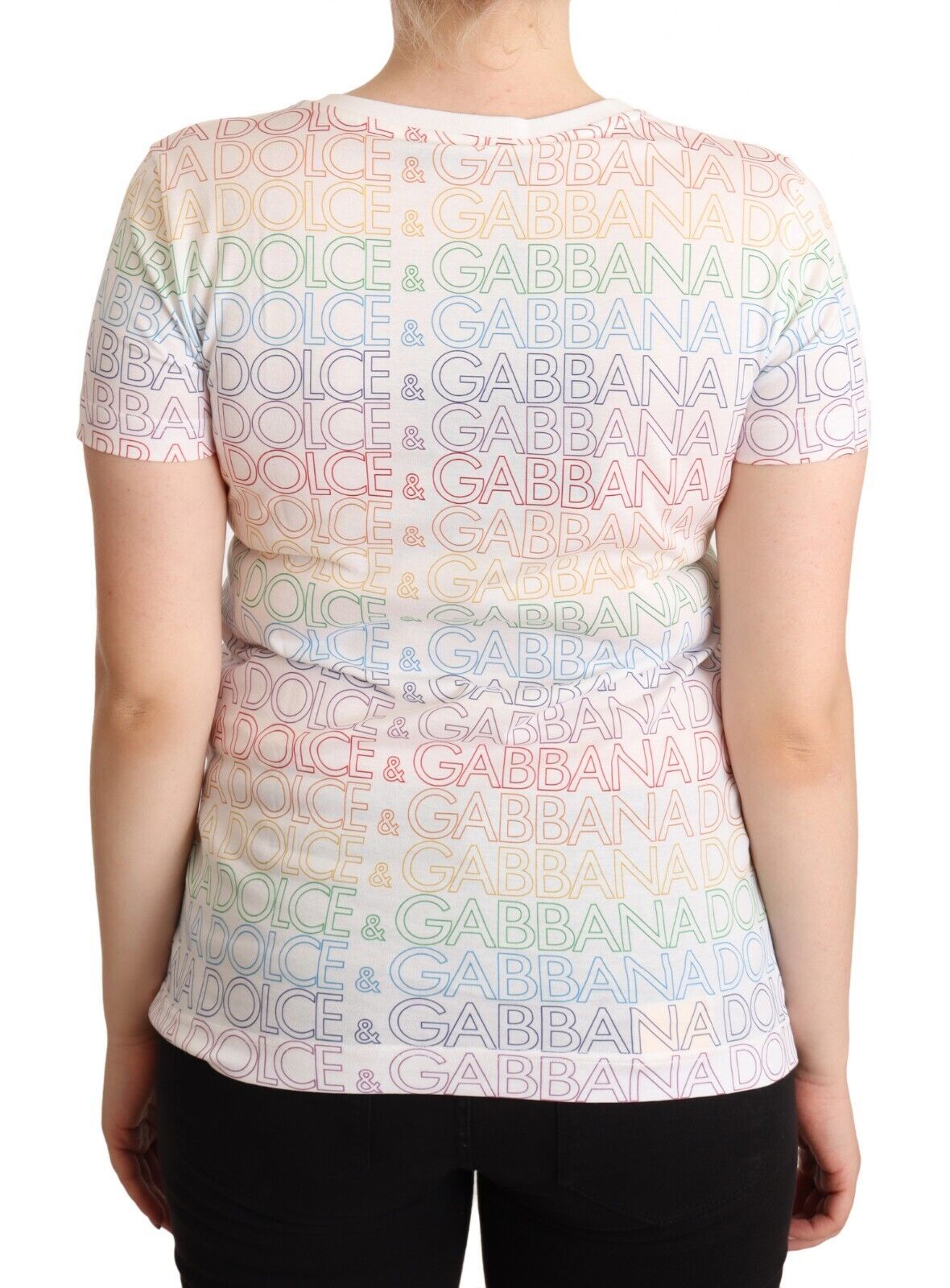 Dolce & Gabbana Chic White Logo Cotton Crewneck Tee