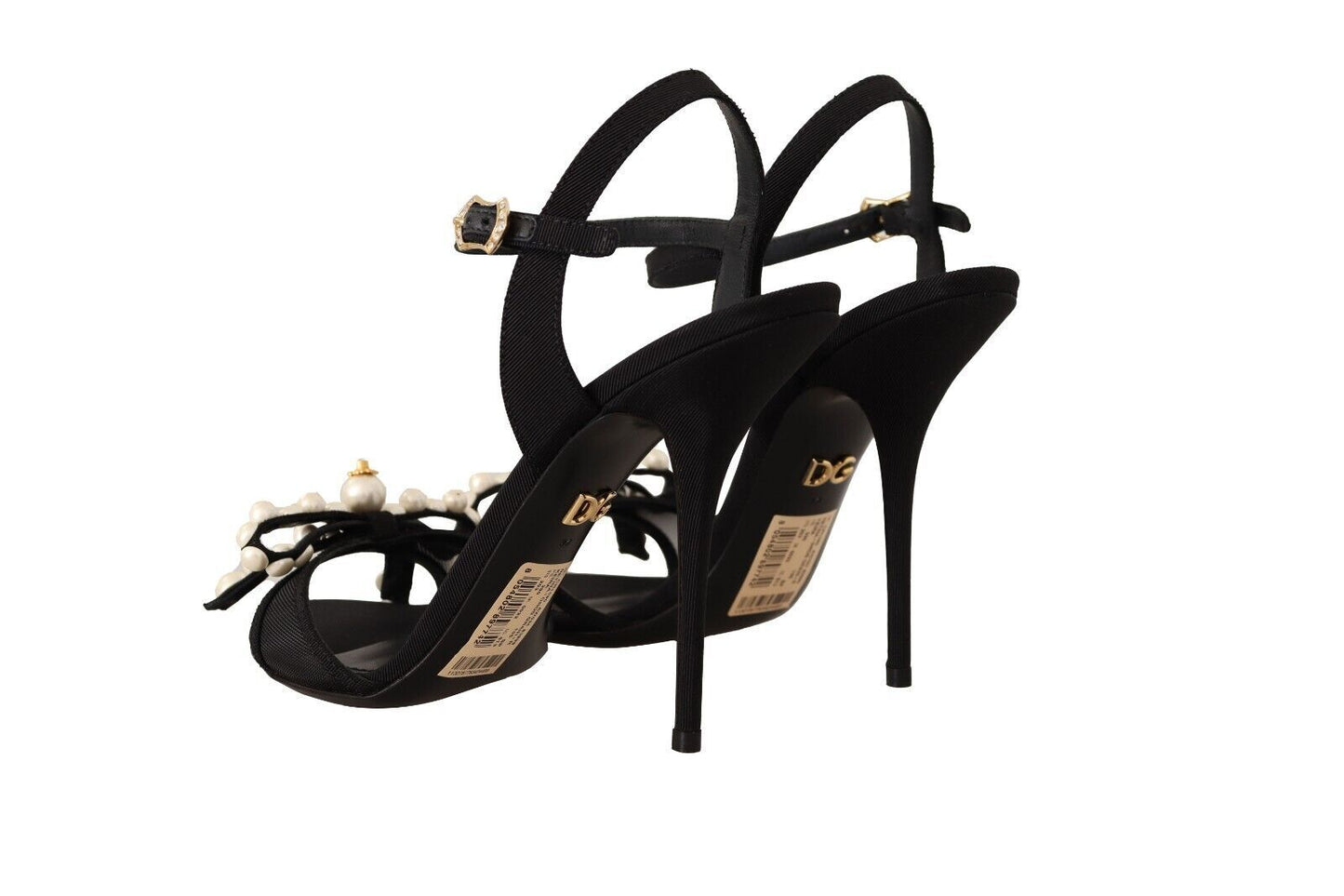 Dolce & Gabbana Elegant Mesh Pearl Applique Heels