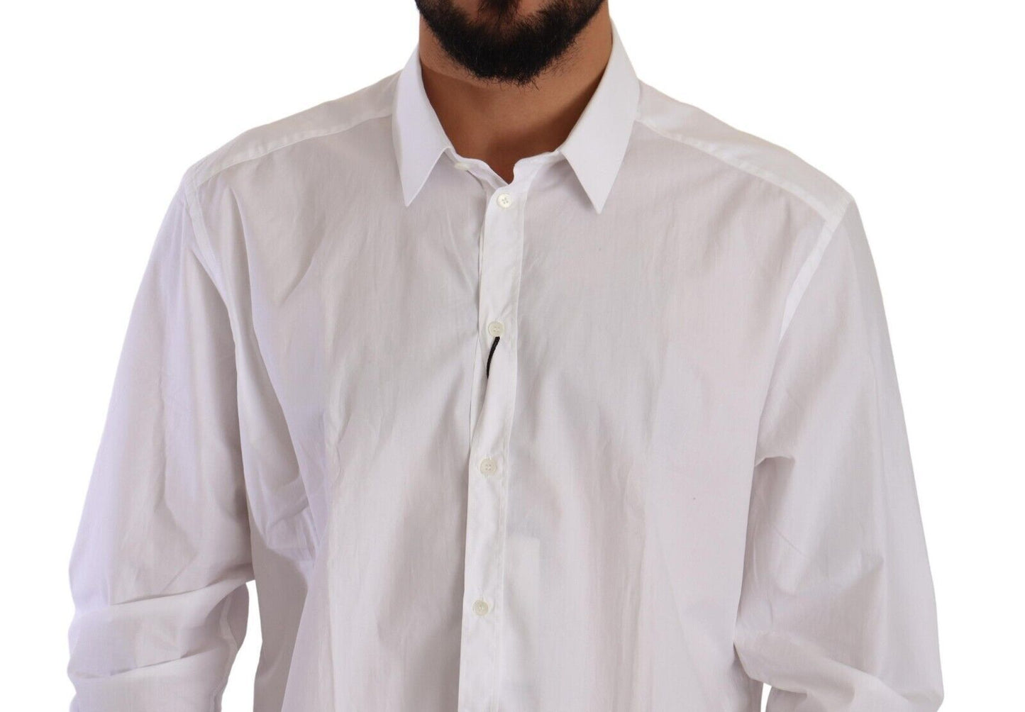 Dolce & Gabbana Elegant White Cotton Dress Shirt