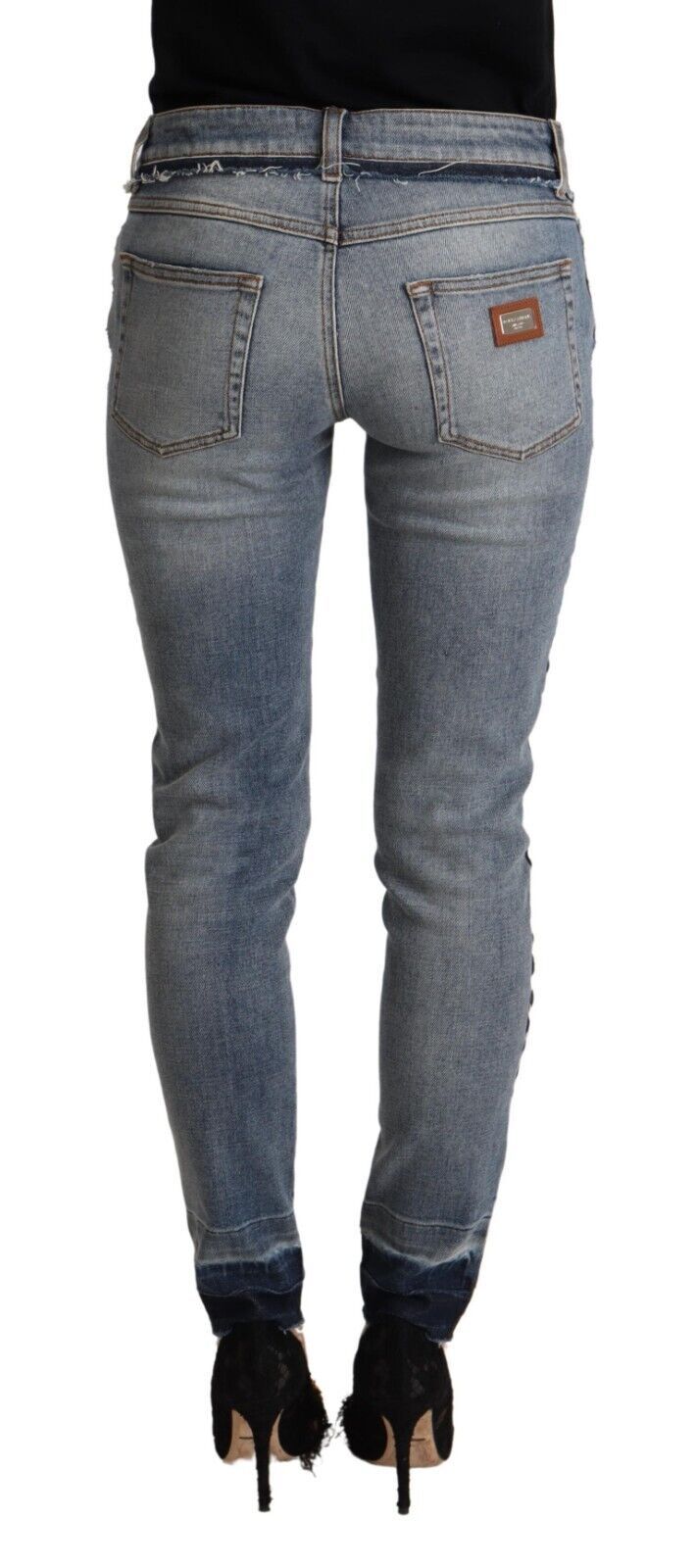 Dolce & Gabbana Elegant Slim Fit Distressed Denim Jeans