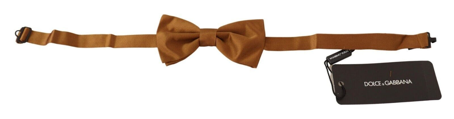 Dolce & Gabbana Elegant Silk Brown Bow Tie