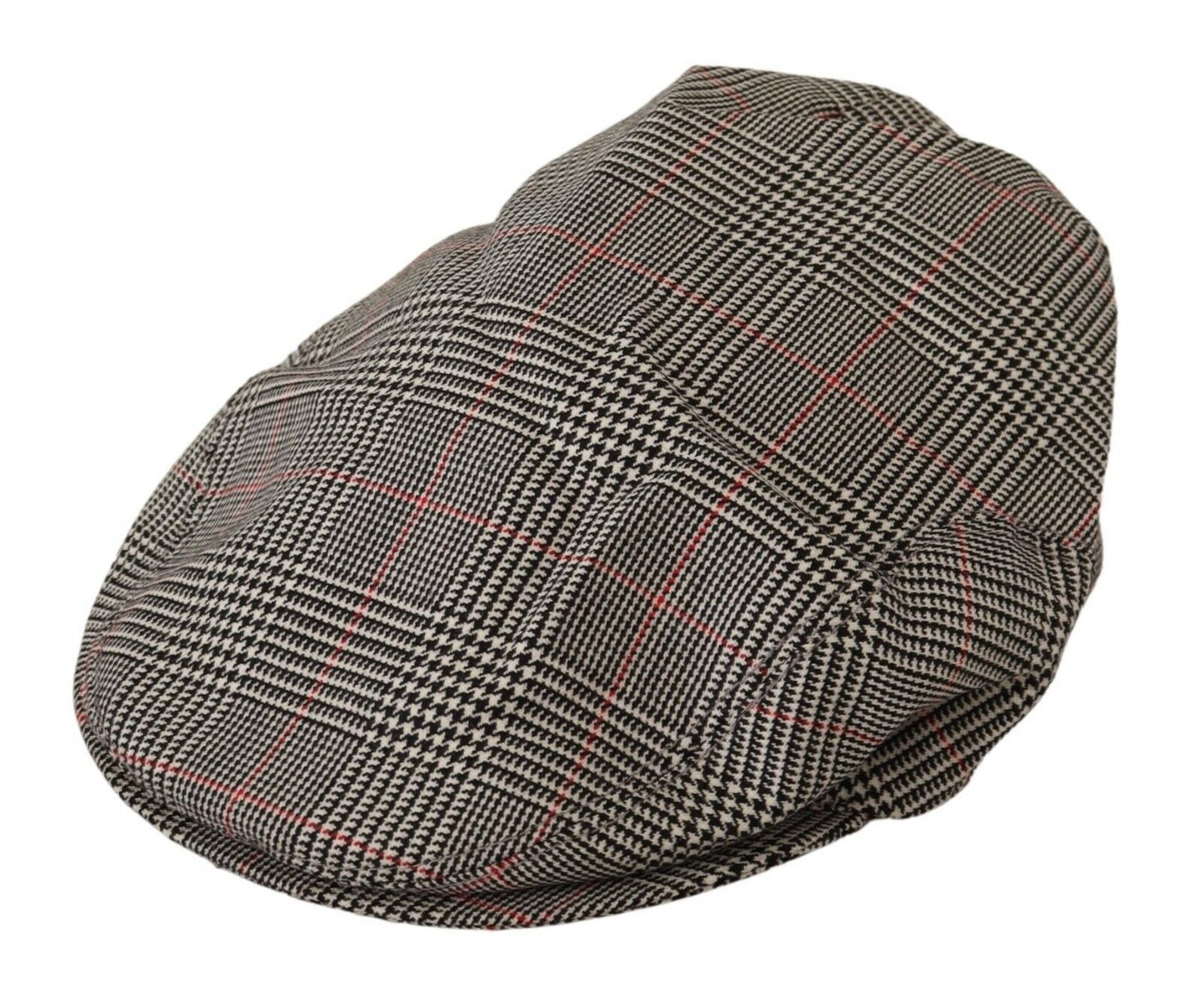 Dolce & Gabbana Elegant Tartan Newsboy Cap in Virgin Wool