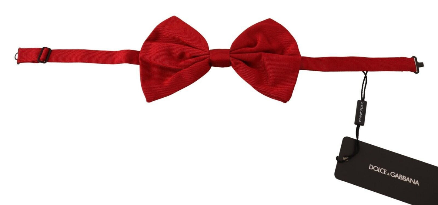 Dolce & Gabbana Elegant Red Silk Bow Tie