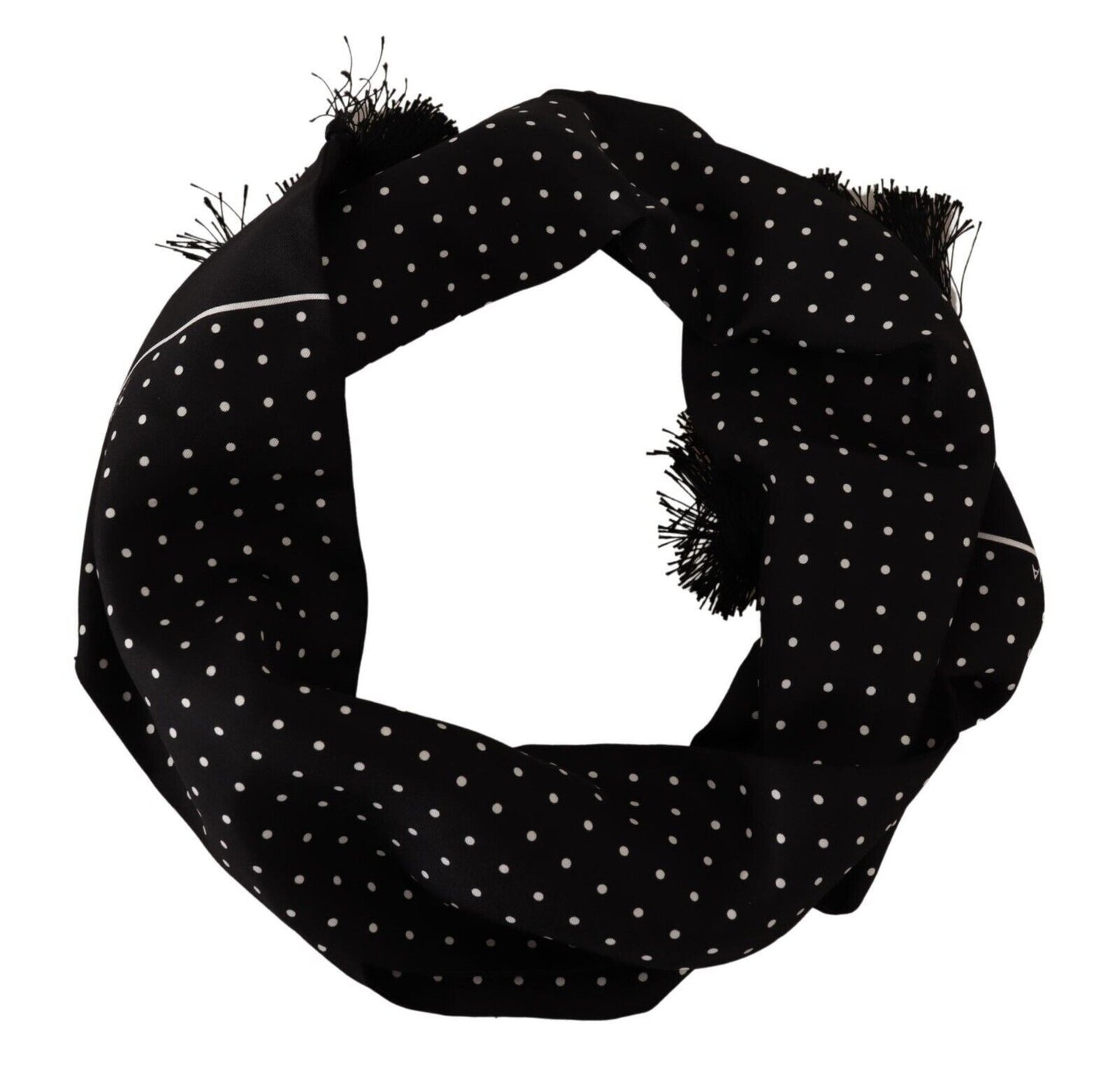 Dolce & Gabbana Elegant Polka Dots Silk Scarf