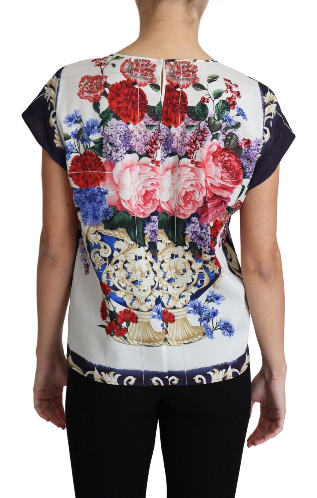 Dolce & Gabbana Elegant Silk Blend Floral Print Blouse