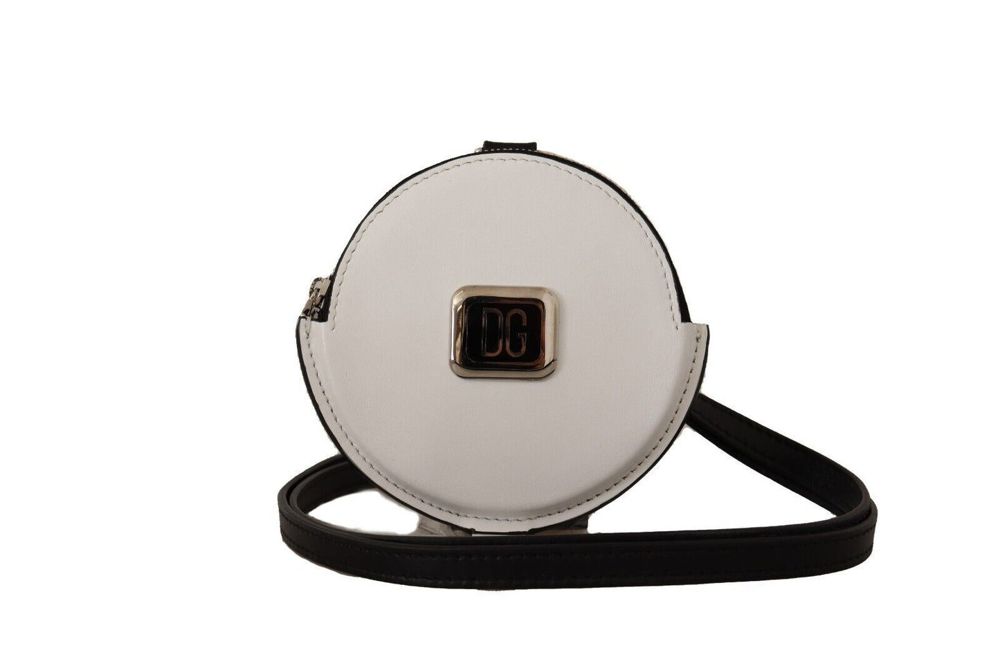 Dolce & Gabbana Chic Black and White Leather Coin Purse