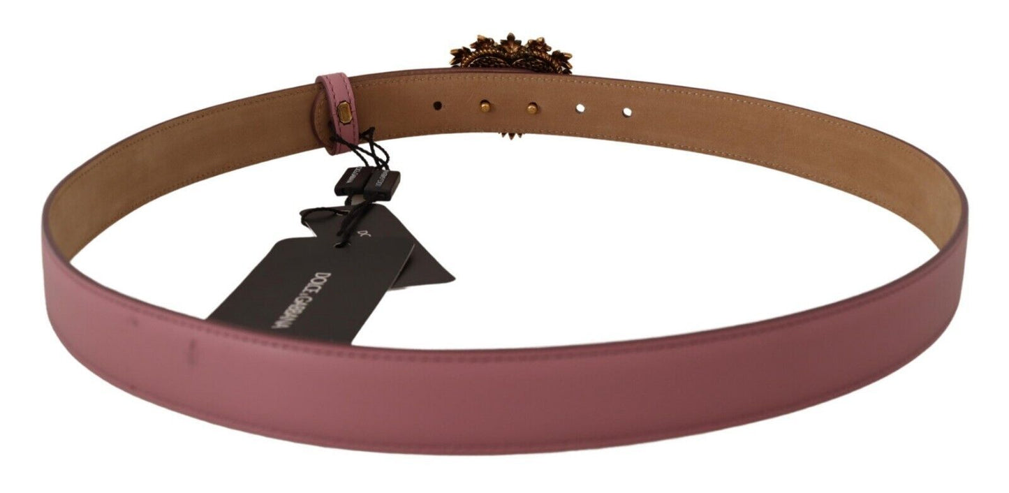 Dolce & Gabbana Regal Heart Buckle Patent Leather Belt