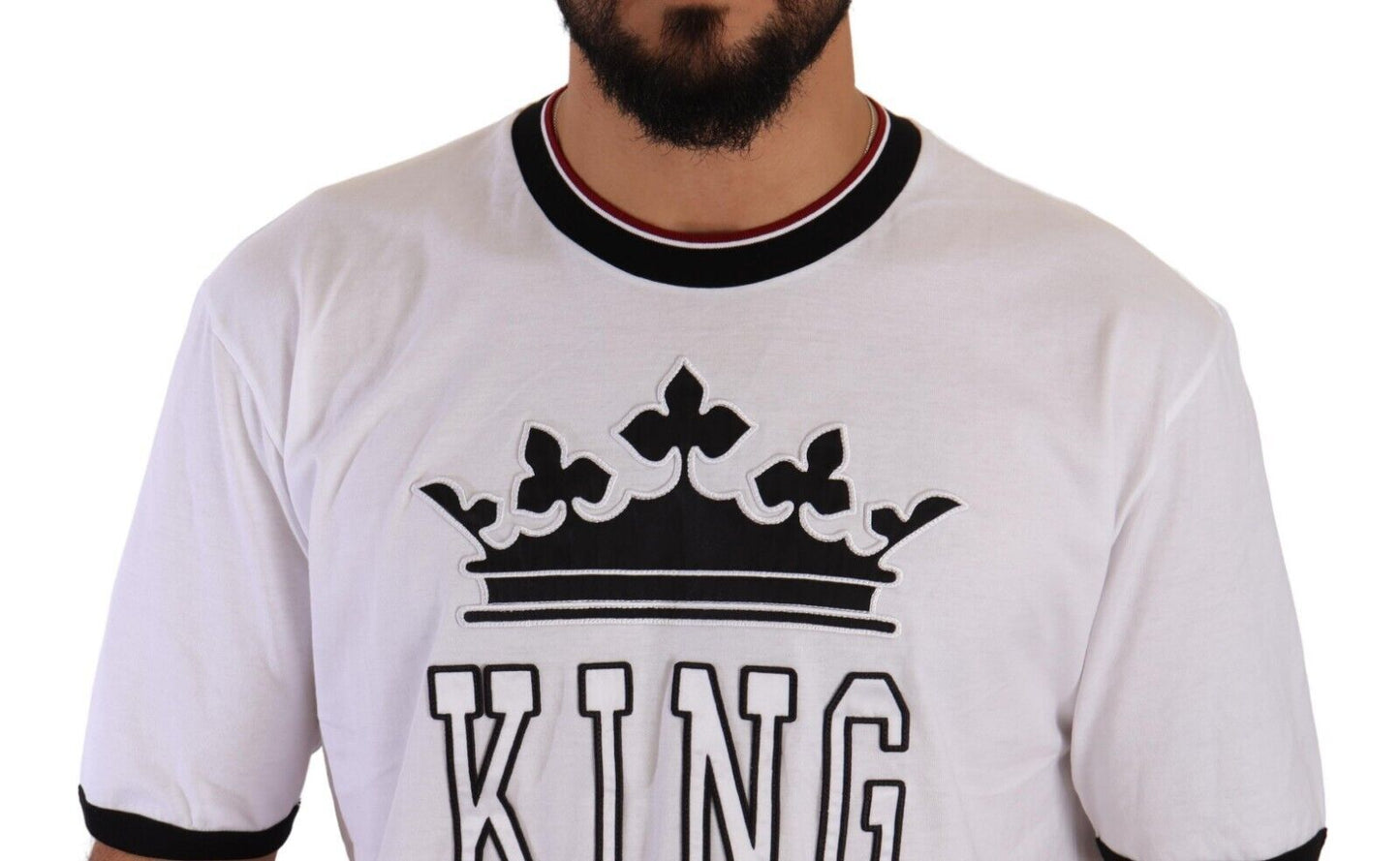 Dolce & Gabbana Royal Crown Motif Crew Neck Tee