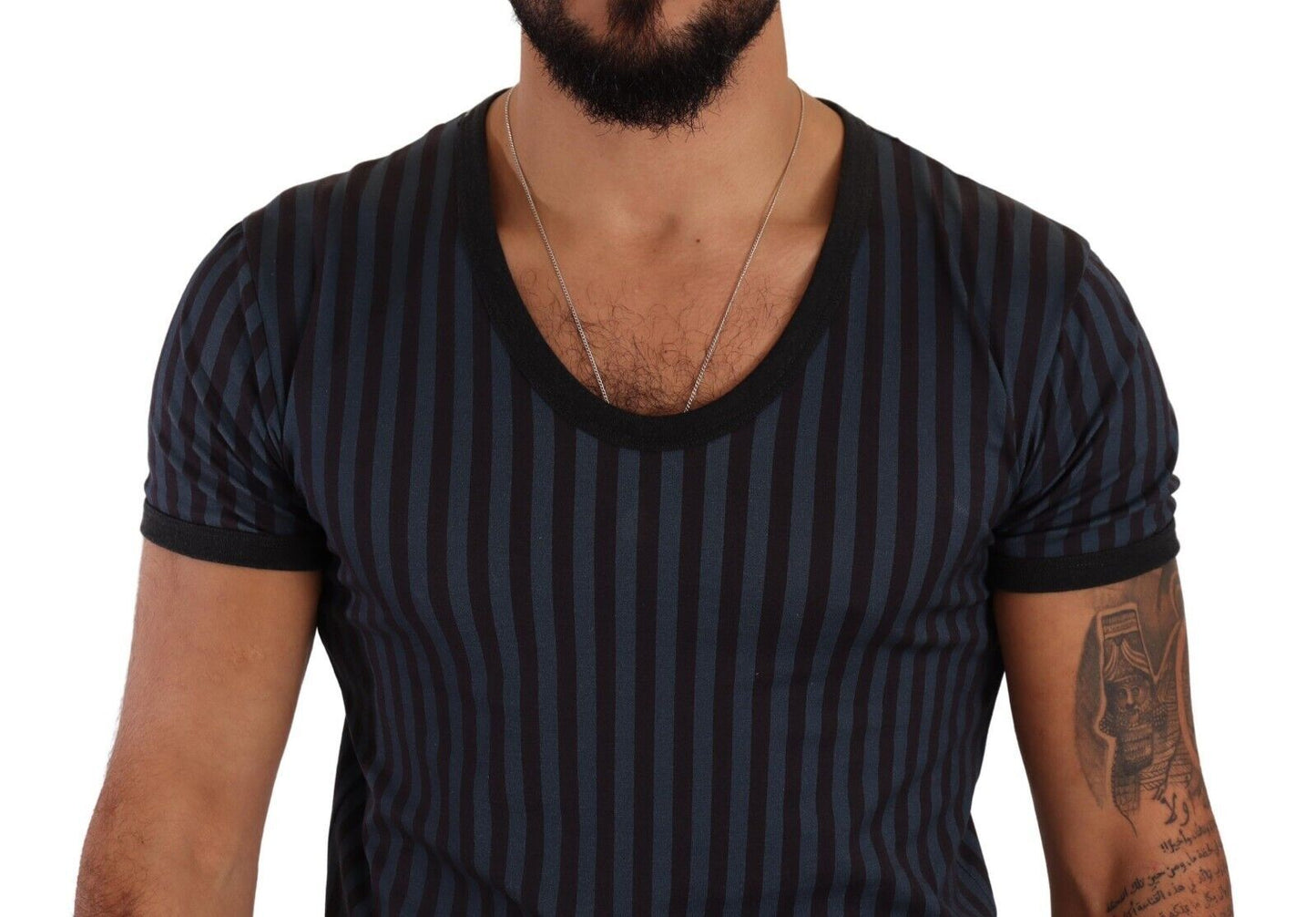 Dolce & Gabbana Elegant Striped Cotton T-Shirt