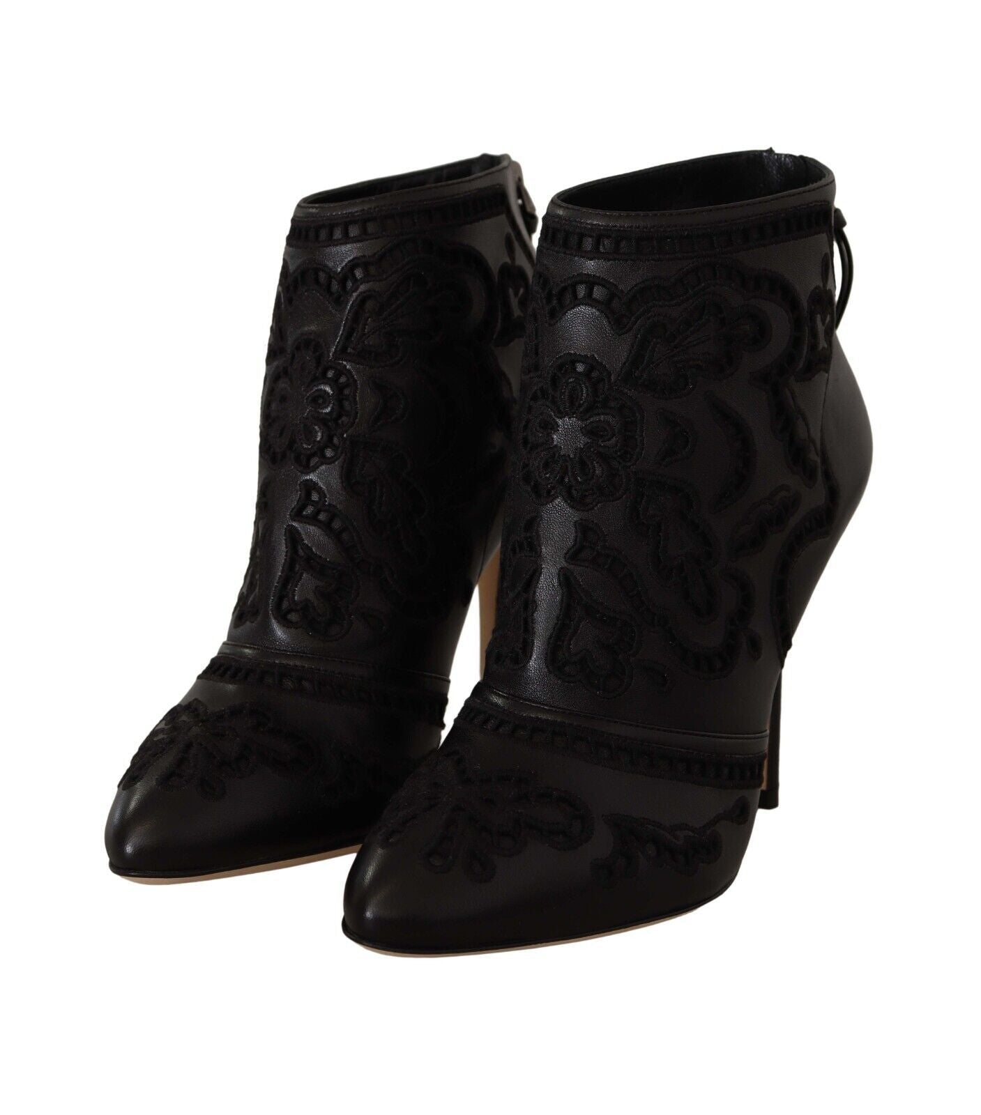 Dolce & Gabbana Elegant Black Leather Ankle Boots